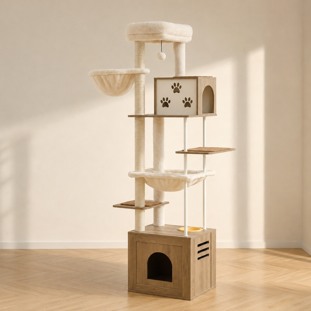 Arbre à chat XXL en bois Felina Majestic (190 cm)