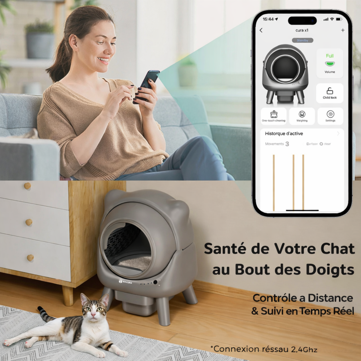 Litière automatique Felina Family+