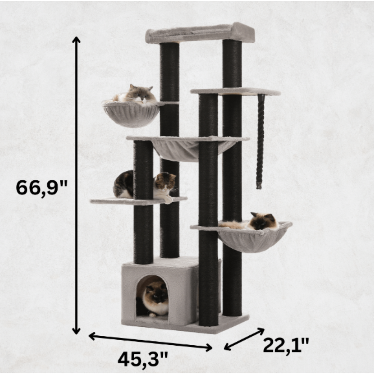 Arbre à chat avec paniers suspendus Felina Vita