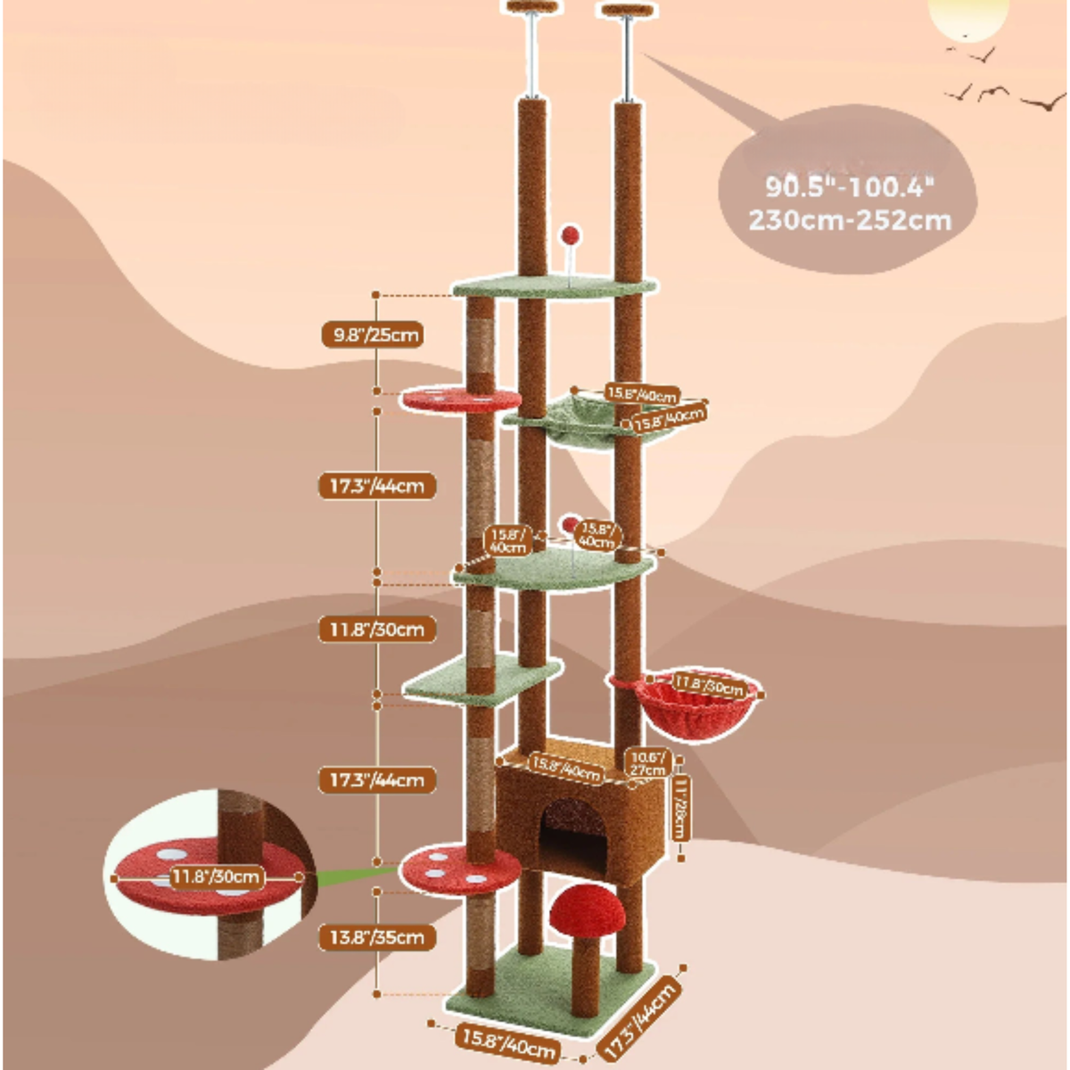 Arbre à chat multi-niveaux Felina Climb