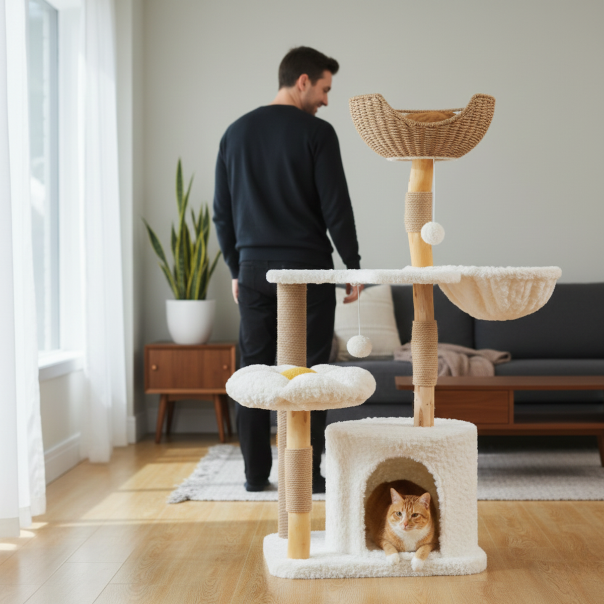Arbre à chat design en bois Felina Natura