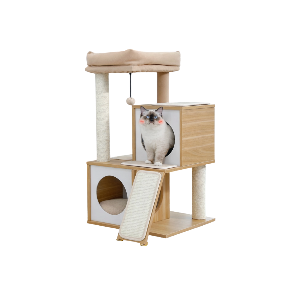 Arbre à chat en bois Felina Duo (93 cm)